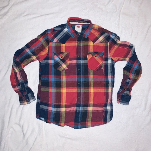 Levi's Other - Levi's plaid long sleeve shirt men's M
